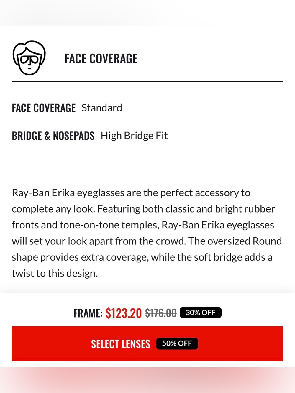 🆕 👓 Ray-Ban Erika Optics RB7046 Matte Black Phantos Glasses Frame NIB Unisex - Picture 12 of 13